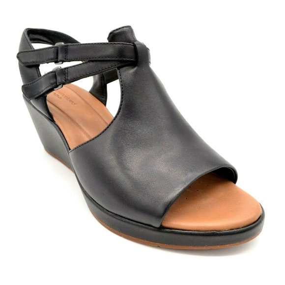 clarks un plaza way wedge sandal